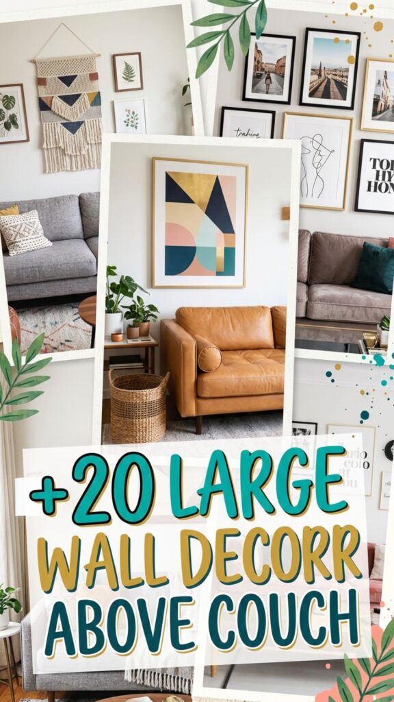 1. 20 Large Wall Decor Ideas Above Couch That Make a Big Statement