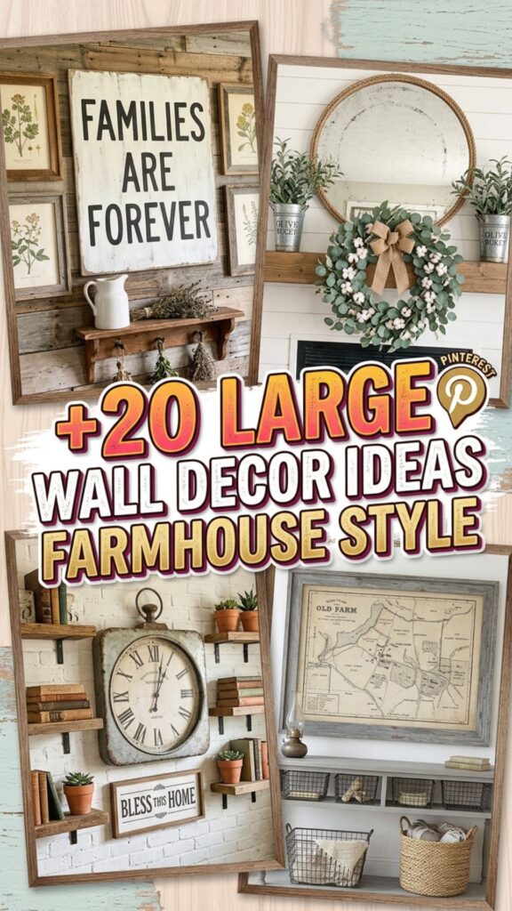 1. 20 Large Wall Decor Ideas Farmhouse Lovers Will Adore