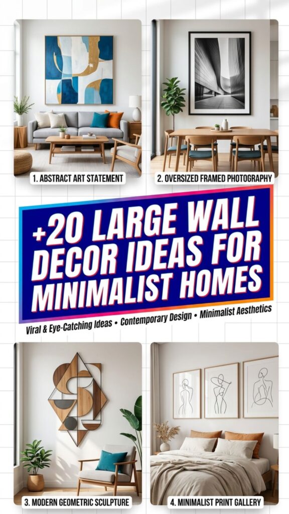 1. 20 Large Wall Decor Ideas Minimalist Homes Will Love