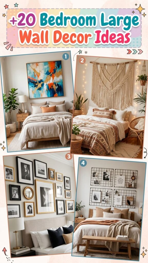 1. 20 Large Wall Decor Ideas for Bedroom Makeovers
