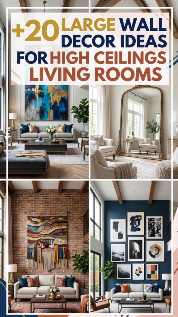 1. 20 Large Wall Decor Ideas for High Ceilings Living Rooms