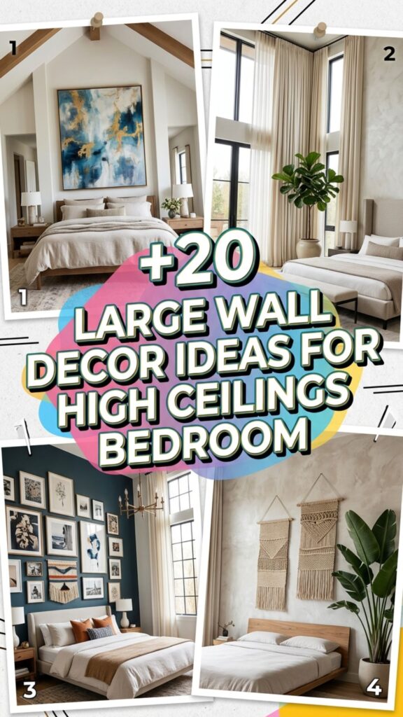 1. 20 Large Wall Decor Ideas for High Ceilings in the Bedroom