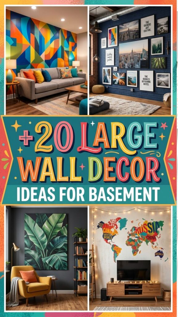 1. 20 Large Wall Decor Ideas for a Cozy Basement Makeover