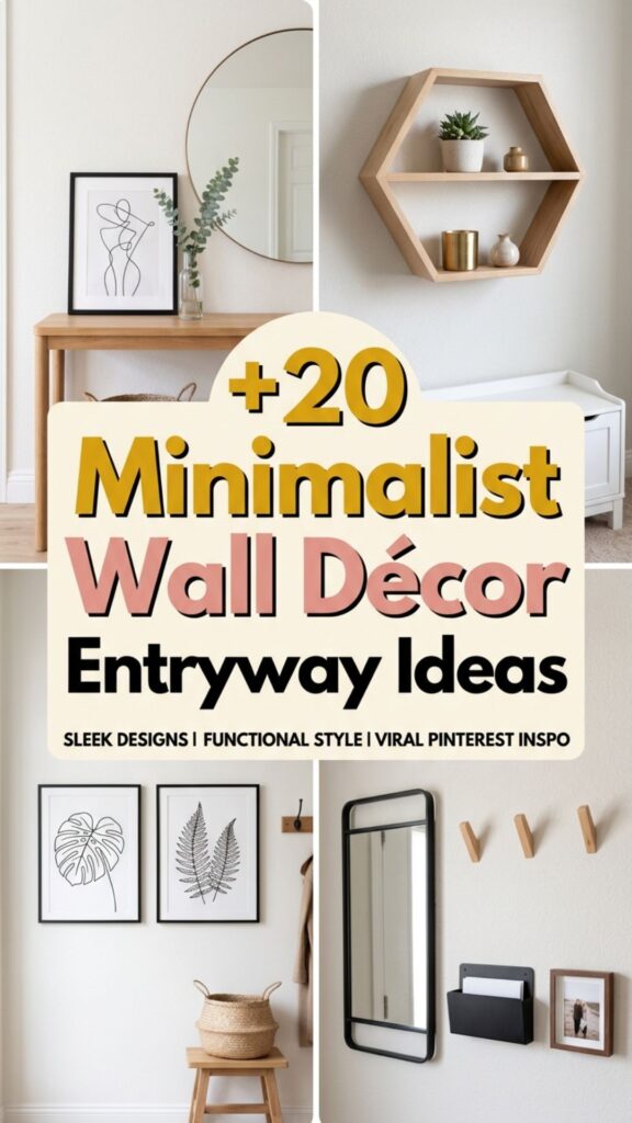 1. 20 Minimalist Wall Décor Entryway Ideas for a Calm First Look
