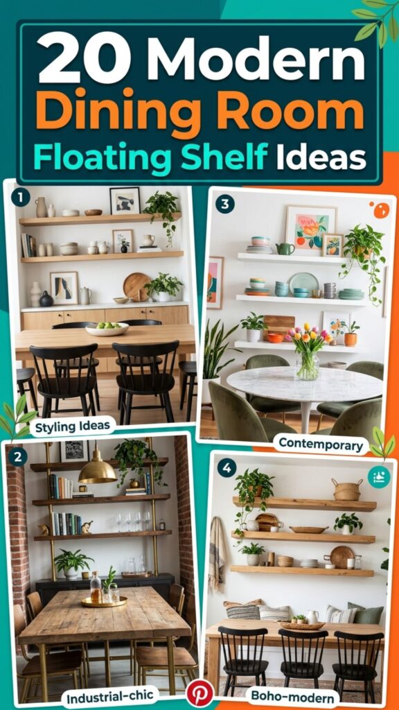 1. 20 Modern Dining Room Floating Shelf Ideas You’ll Love