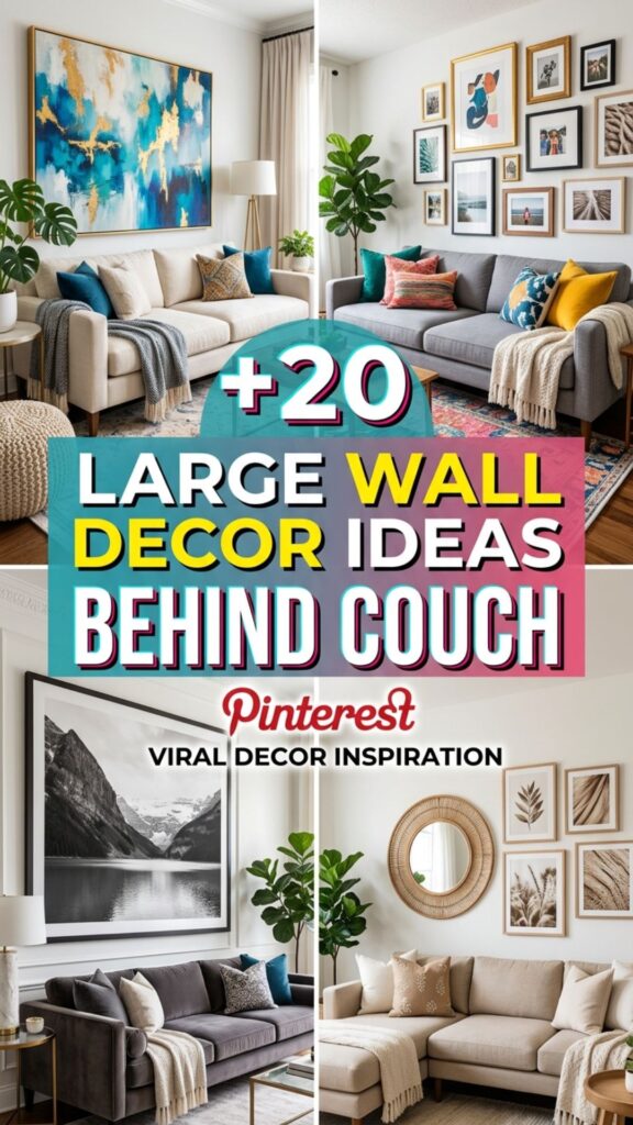 1. 20 Modern Large Wall Decor Ideas Behind Couch You’ll Love