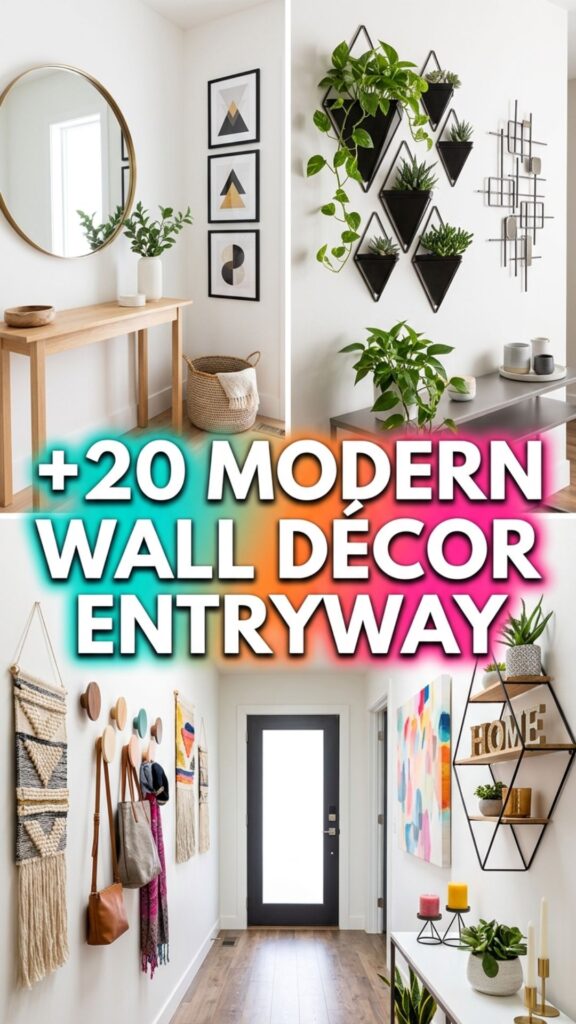 1. 20 Modern Wall Décor Entryway Ideas You Can Try Today