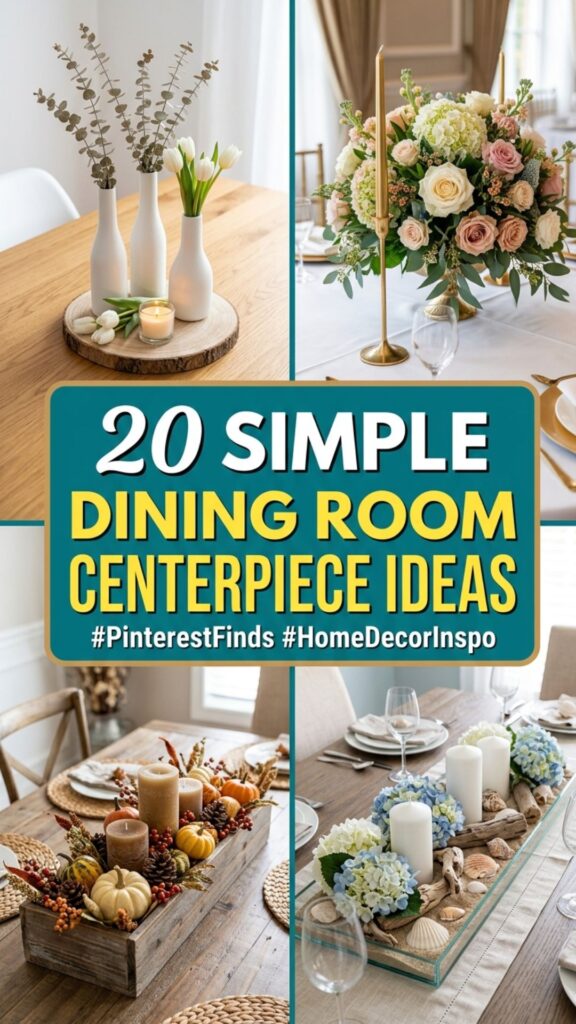 1. 20 Simple Dining Room Centerpiece Ideas You Can Style in Minutes