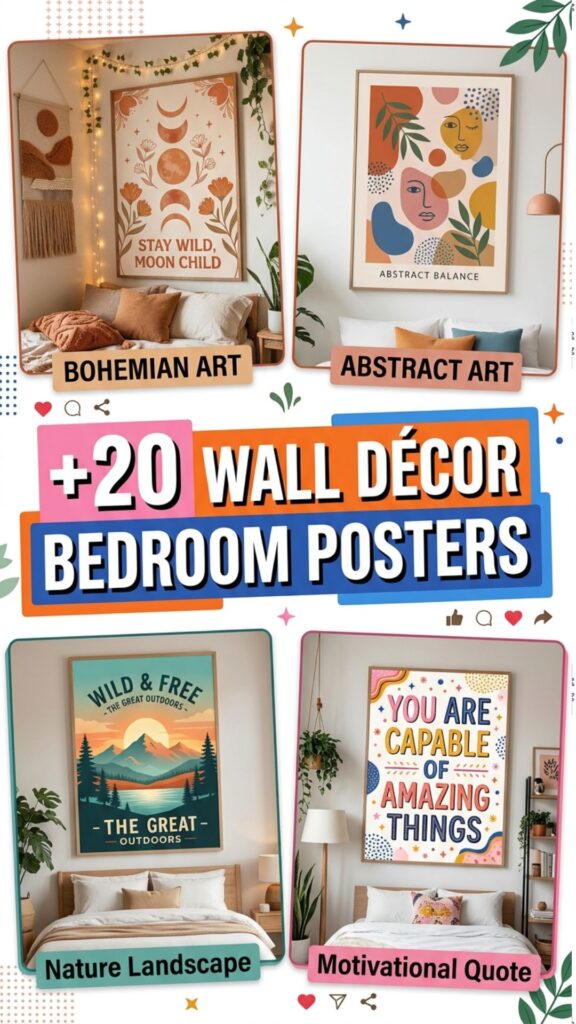 1. 20 Wall Décor Bedroom Posters That Make Your Room Feel Personal