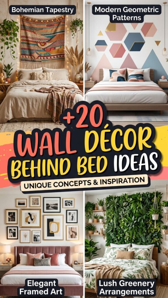 1. 20 Wall Décor Behind Bed Ideas to Transform Your Bedroom