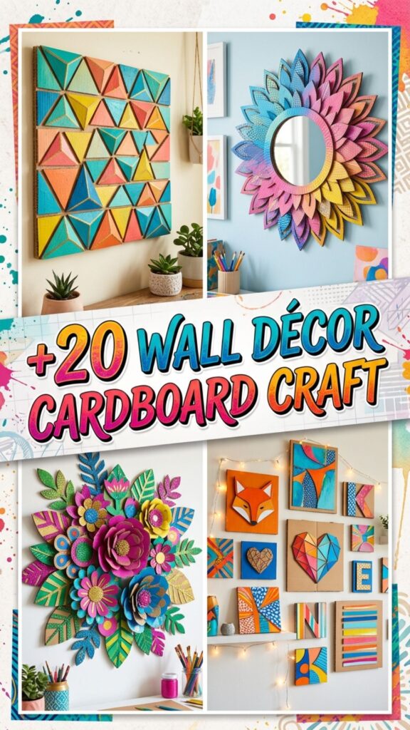 1. 20 Wall Décor Cardboard Craft Ideas to Upgrade Your Space