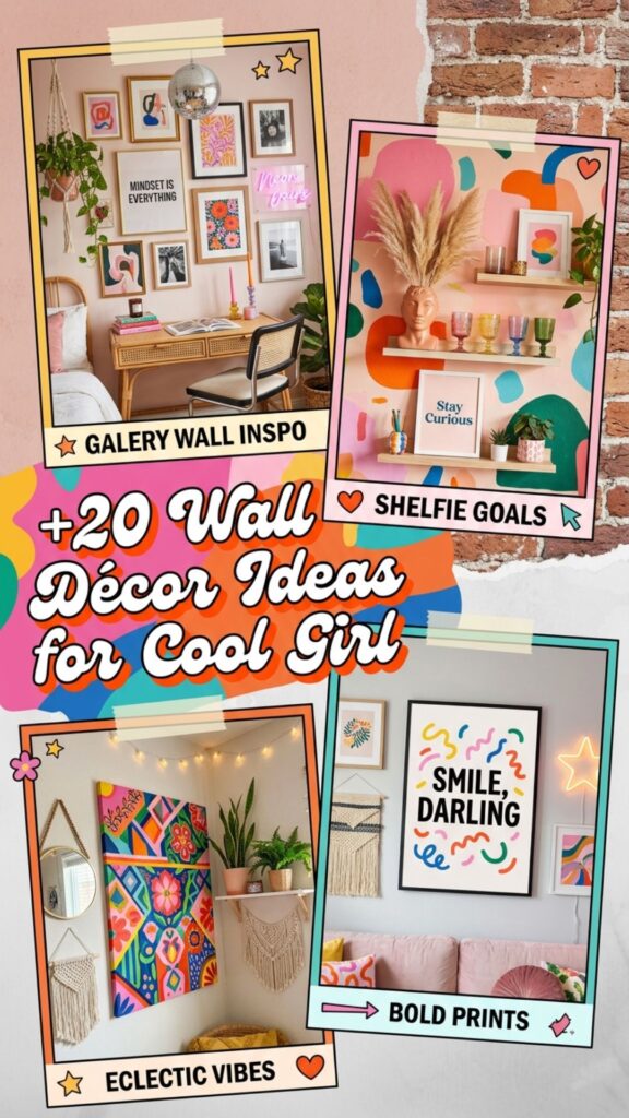 1. 20 Wall Décor Ideas for a Cool Girl Bedroom