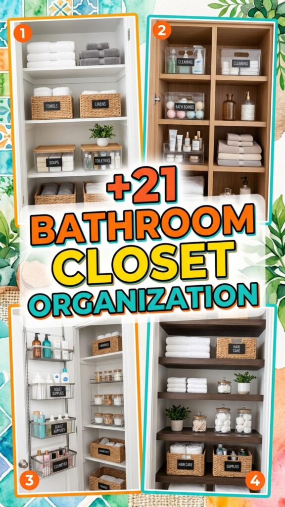 1. 21 Bathroom Closet Organization Ideas for a Clutter-Free Home