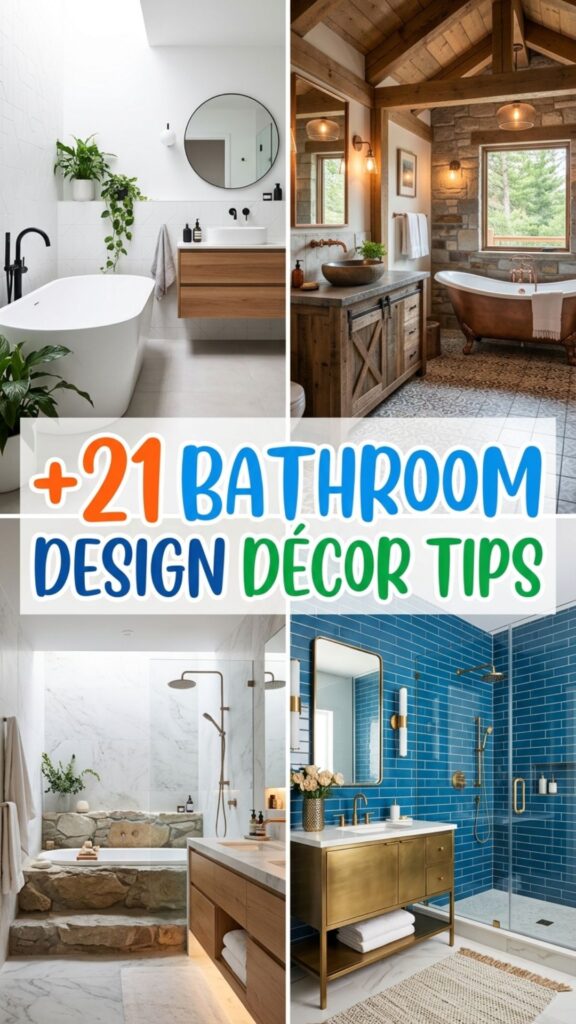 1. 21 Bathroom Design Décor Tips for a Clean and Elegant Look