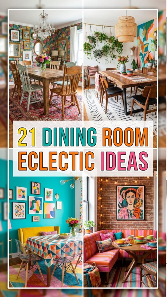 1. 21 Dining Room Eclectic Ideas for a Bold and Stylish Space