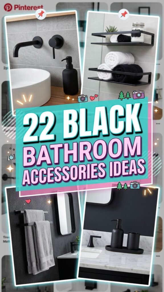 1. 22 Black Bathroom Accessories Ideas for a Modern Finish