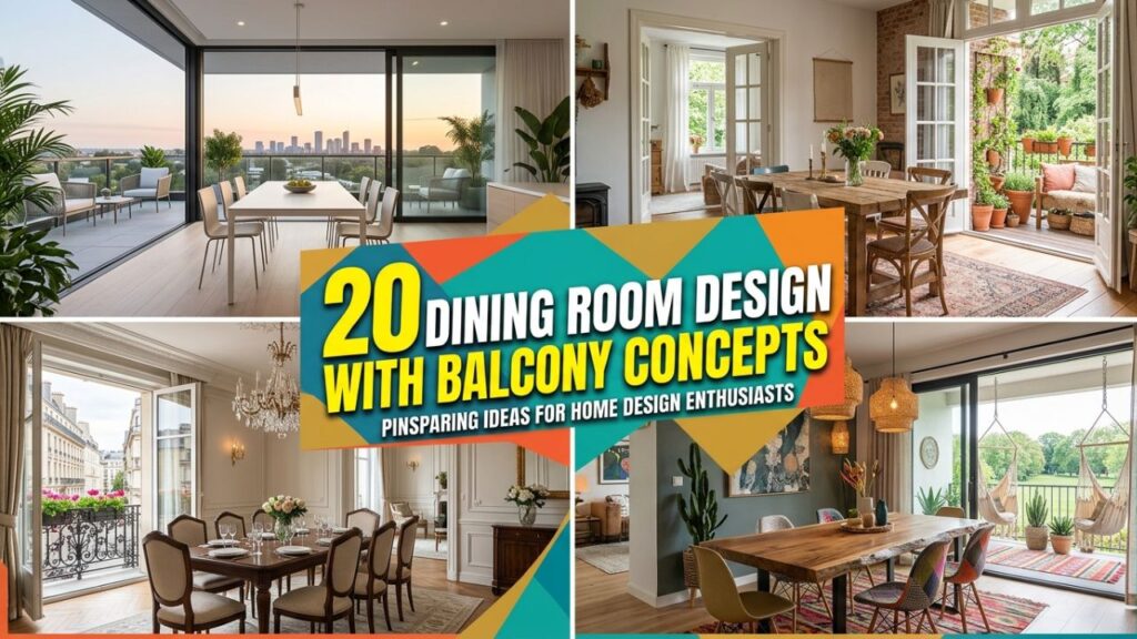 20 Beautiful Dining Room Design With Balcony Concepts