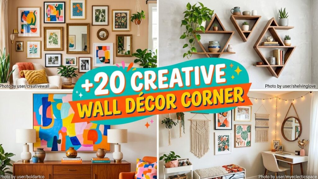 20 Creative Wall Décor Corner Designs for Small Rooms