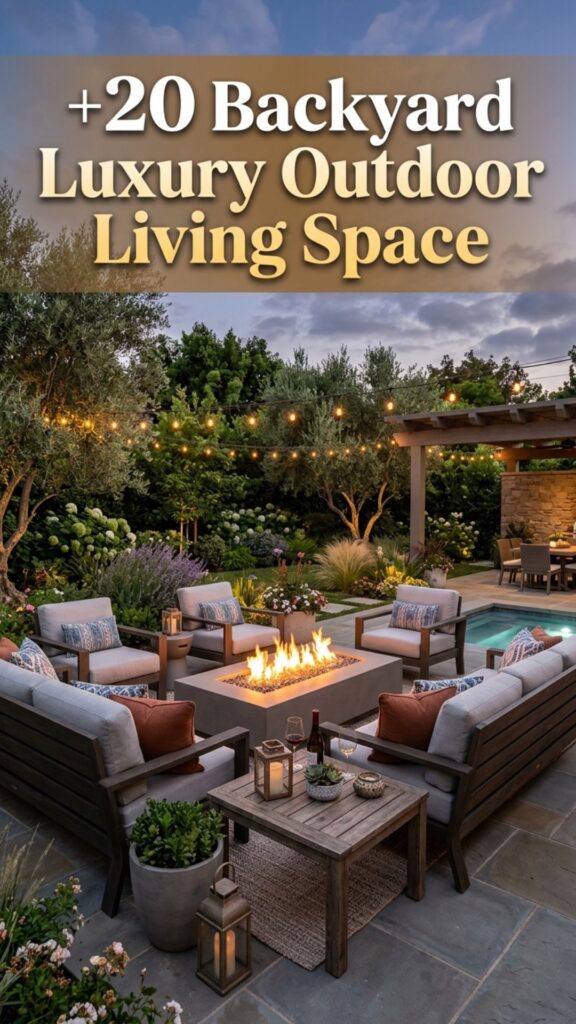 1. 20 Backyard Luxury Outdoor Living Space Ideas Designers Love