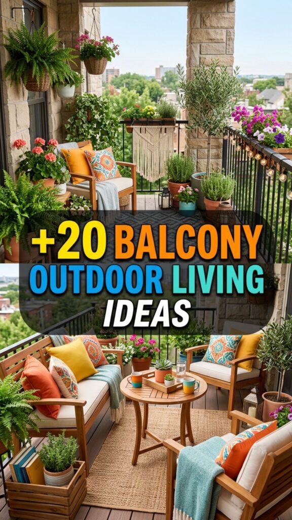 1. 20 Balcony Outdoor Living Ideas to Create a Cozy Escape