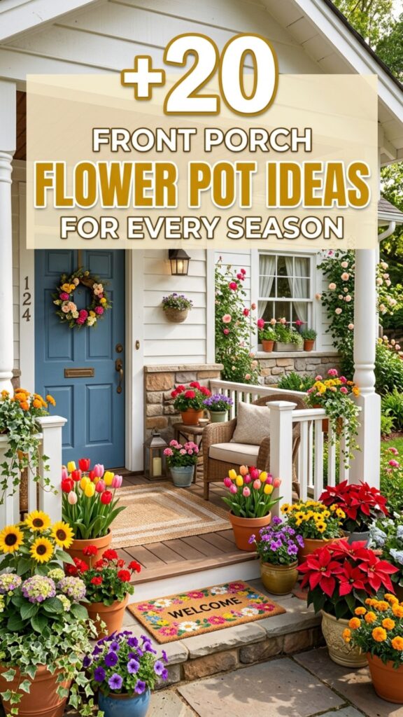 1. 20 Beautiful Front Porch Flower Pot Ideas for Every Season