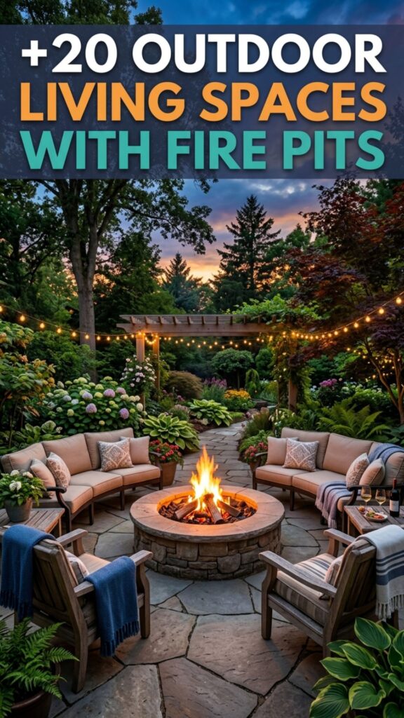 1. 20 Beautiful Outdoor Living Spaces with Fire Pits You’ll Want to Copy