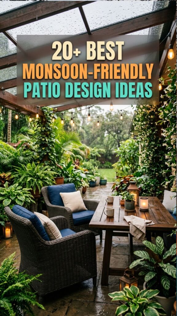 1. 20 Best Monsoon-Friendly Patio Design Ideas for a Cozy Rainy Retreat