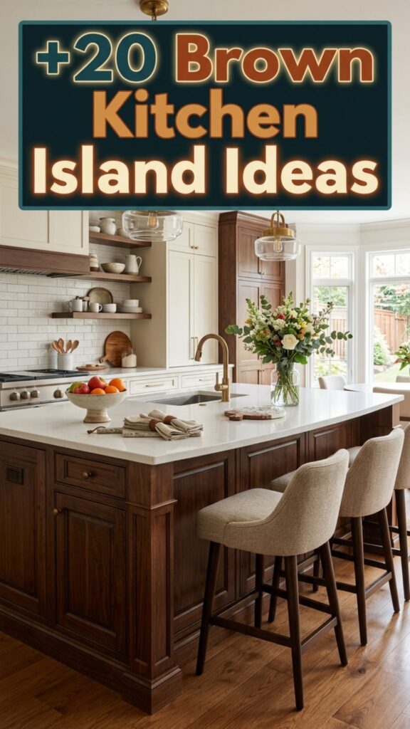 1. 20 Brown Kitchen Island Ideas for a Warm and Stylish Space