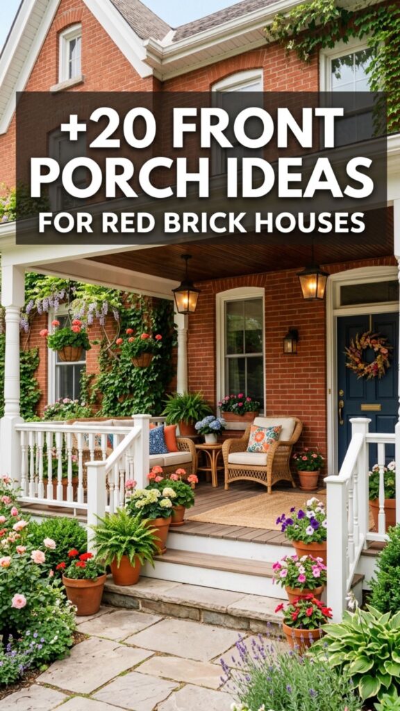 1. 20 Charming Front Porch Ideas for Red Brick Houses