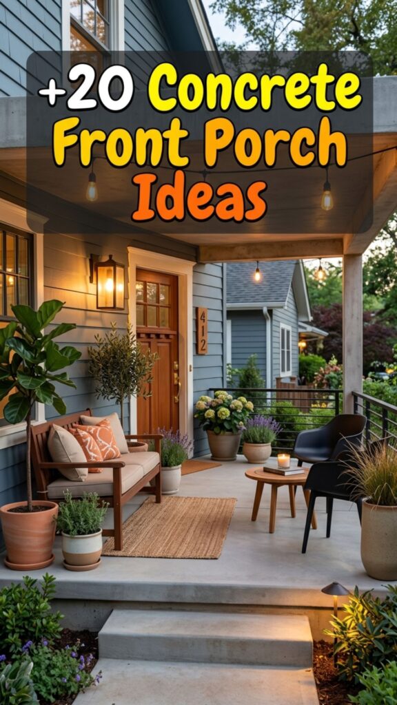 1. 20 Concrete Front Porch Ideas for Instant Curb Appeal
