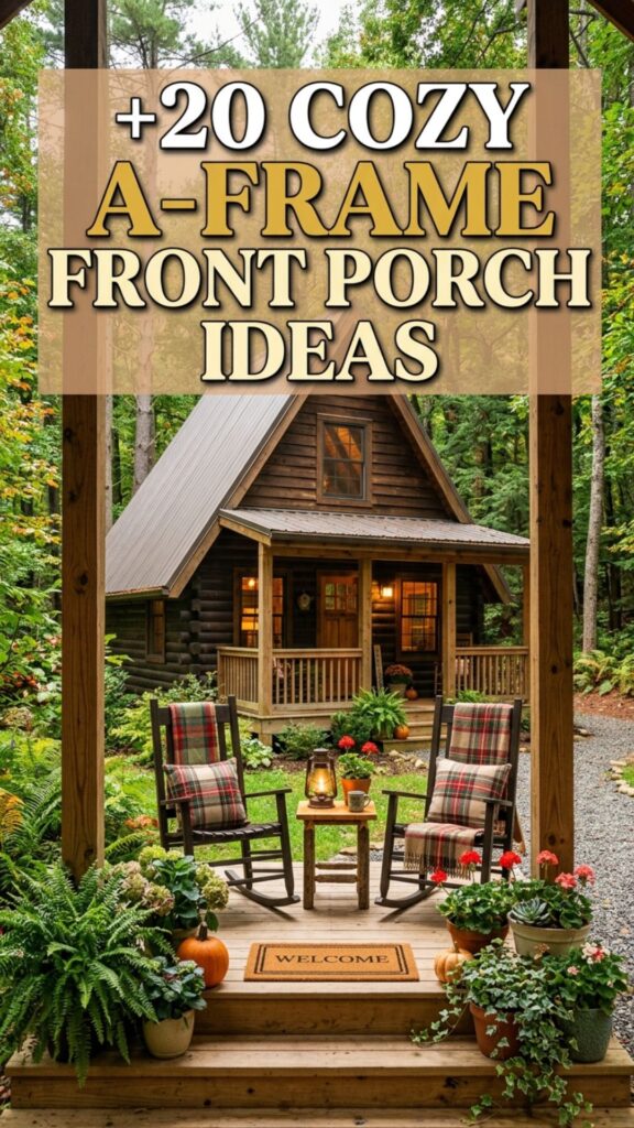 1. 20 Cozy A-Frame Front Porch Ideas for a Warm Welcome