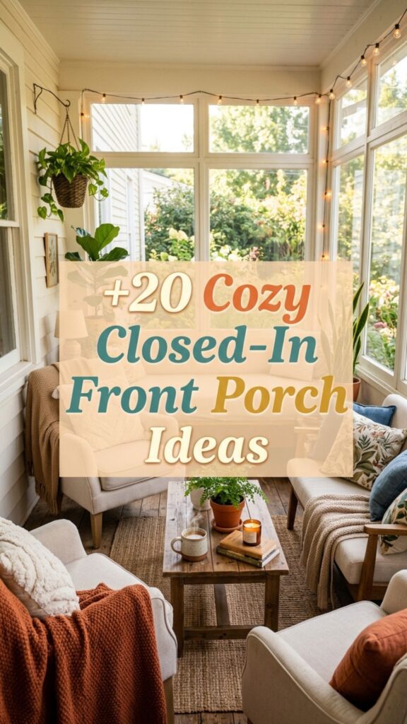 1. 20 Cozy Closed-In Front Porch Ideas You’ll Love
