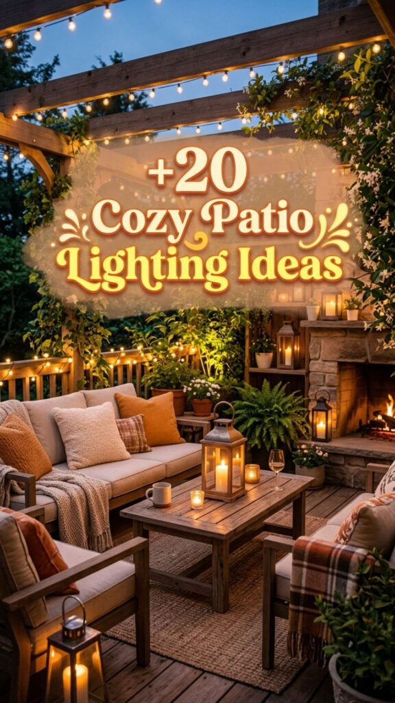 1. 20 Cozy Patio Lighting Ideas to Create a Warm Outdoor Space