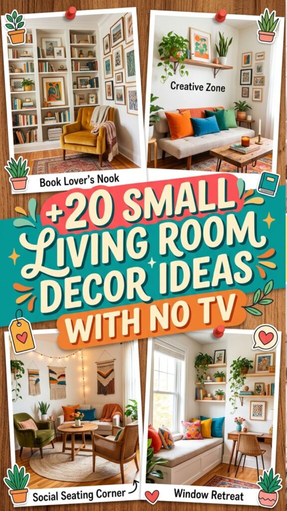 1. 20 Cozy Small Living Room Decor Ideas With No TV