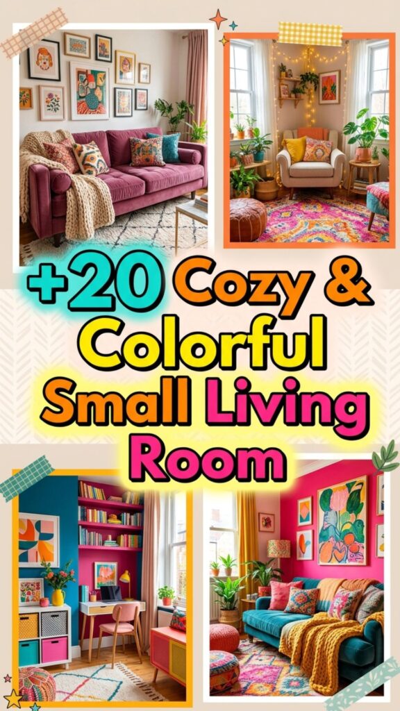 1. 20 Cozy and Colorful Small Living Room Inspiration Ideas