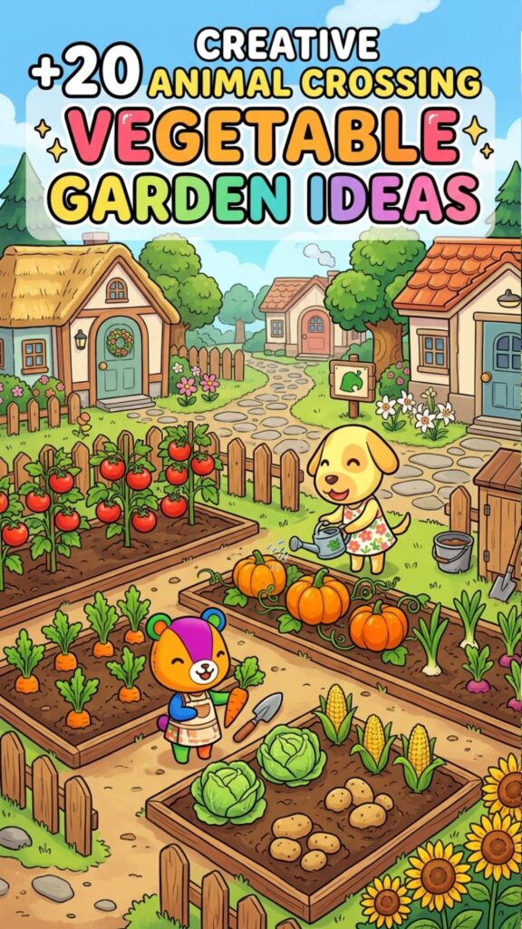 1. 20 Creative Animal Crossing Vegetable Garden Ideas