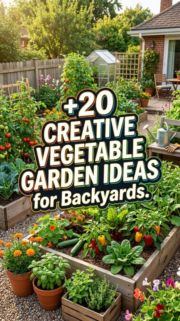 1. 20 Creative Vegetable Garden Ideas for Backyards