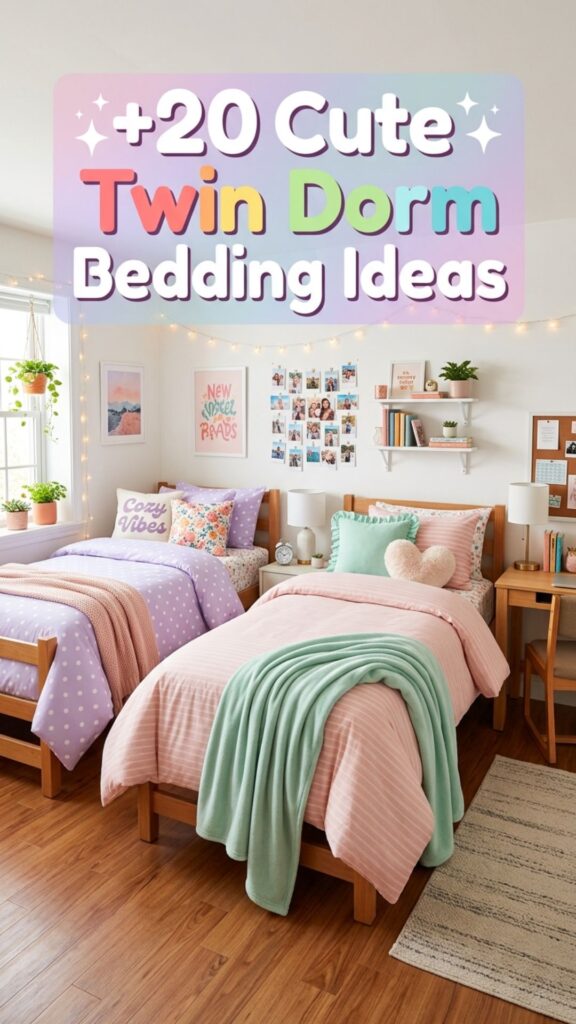1. 20 Cute Twin Dorm Bedding Ideas for a Fresh Campus Look
