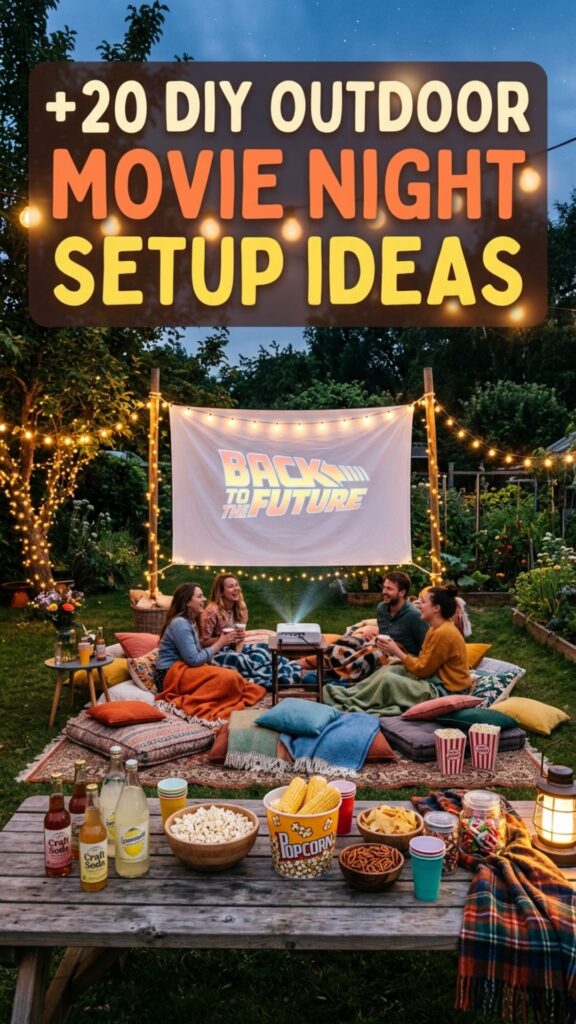 1. 20 DIY Outdoor Movie Night Setup Ideas That Look Expensive