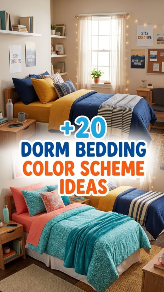 1. 20 Dorm Bedding Color Scheme Ideas for a Cozy College Room