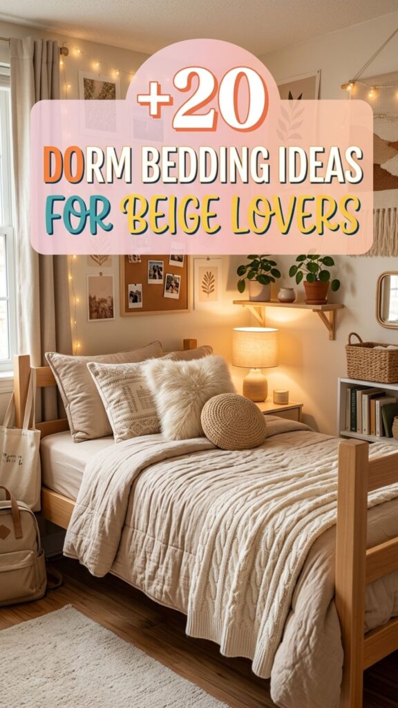 1. 20 Dorm Bedding Ideas Beige Lovers Will Obsess Over