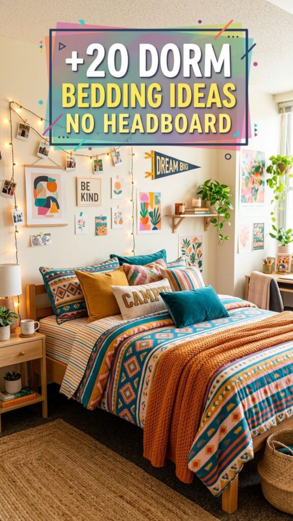 1. 20 Dorm Bedding Ideas No Headboard Students Will Love