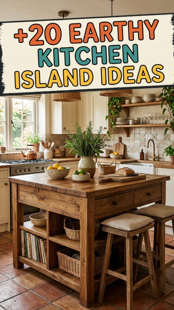 1. 20 Earthy Kitchen Island Ideas for a Warm, Natural Space