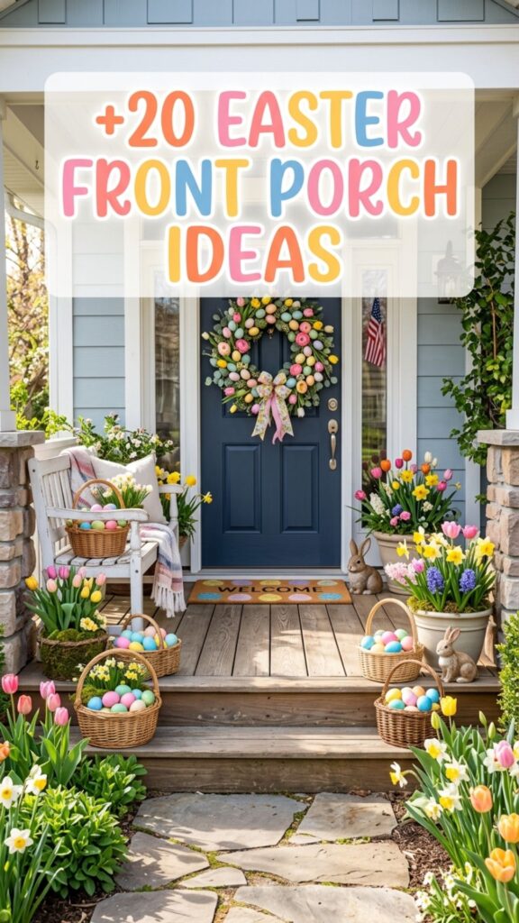1. 20 Easter Front Porch Ideas for a Cheerful Spring Welcome