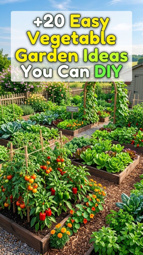 1. 20 Easy Vegetable Garden Ideas You Can DIY