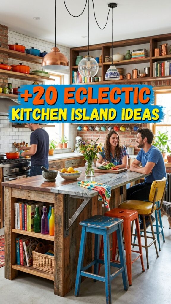 1. 20 Eclectic Kitchen Island Ideas Full of Personality