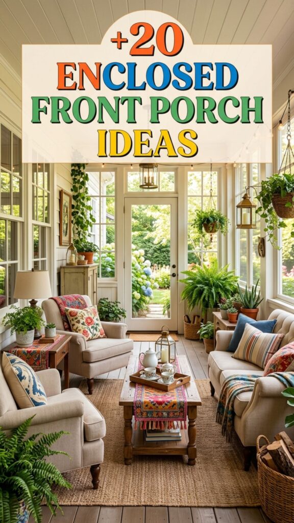 1. 20 Enclosed Front Porch Ideas for a Cozy Entrance