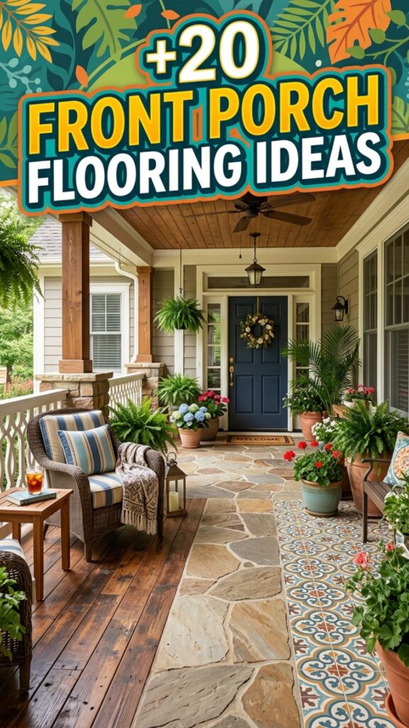 1. 20 Front Porch Flooring Ideas to Upgrade Your Entrance