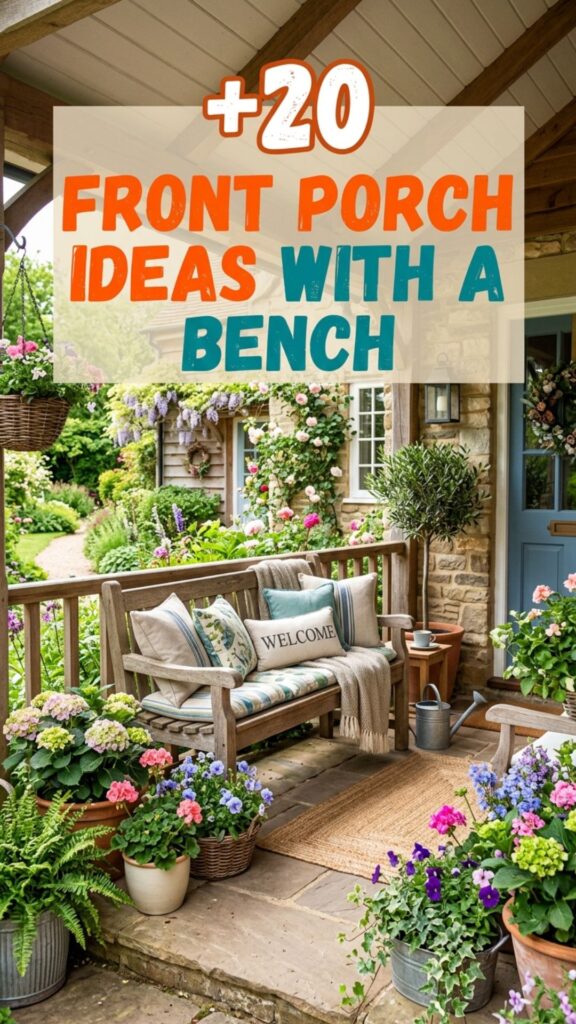 1. 20 Front Porch Ideas With a Bench for a Welcoming Entrance
