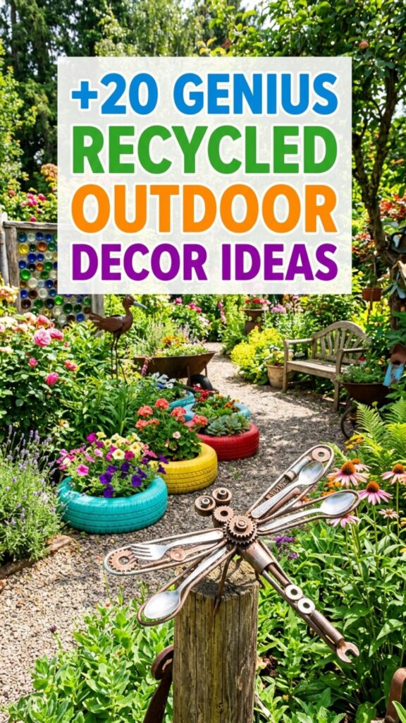 1. 20 Genius Recycled Outdoor Decor Ideas Using Things You Already Have